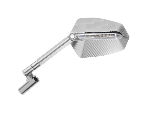 Afbeeldingen van Stuurspiegel model GTI met LED knipperlicht links zilver/zilver Puig