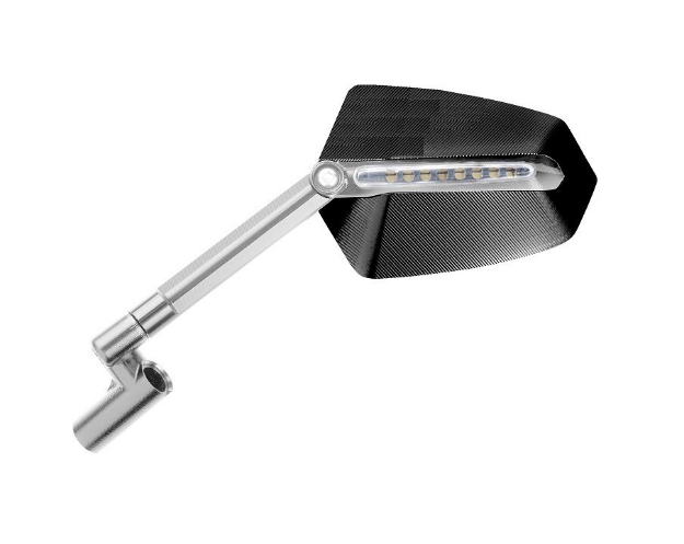 Afbeeldingen van Stuurspiegel model GTI met LED knipperlicht links zilver/zwart Puig