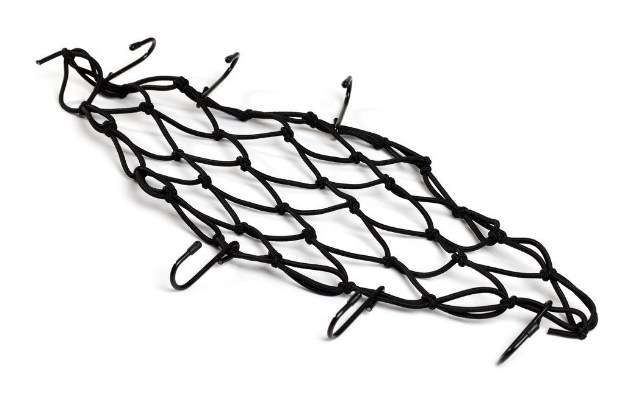 Afbeeldingen van Bagagenet zwart met 6 haken