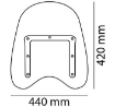 Afbeeldingen van Windscherm model Chopper transparant Puig