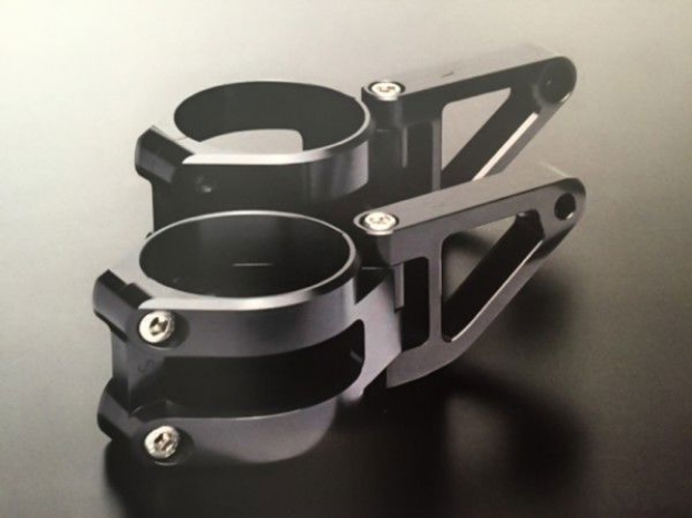 Afbeeldingen van Koplampbeugels zwart kort 55mm - ABM