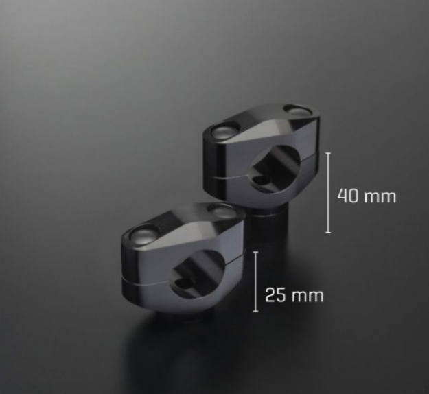 Afbeeldingen van Stuurklemblokken Booster met ronde aansluiting 40mm per set (28,7mm stuur)