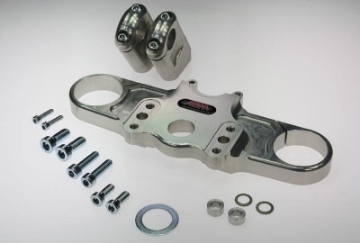 Toon details van Superbikestuurombouw kroonplaat zwart Honda CBR 900RR 2002-2003 Afbeeldingen van Superbikestuurombouw kroonplaat zwart Honda CBR 900RR 2002-2003