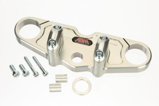 Afbeeldingen van Superbikestuurombouw kroonplaat zilver Suzuki GSXR1100 1989-1990