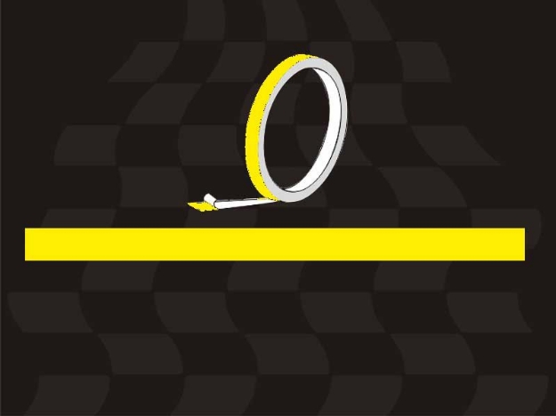 Afbeeldingen van Velglint 7mm (rolletje van 6 meter)-Fluor geel