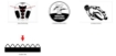 Afbeeldingen van Tank protector/grip stickers zwart Puig diverse Aprilia modellen