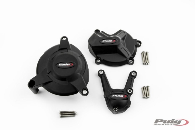 Afbeeldingen van Engine cover set 3-delig Puig BMW S1000RR / S1000R