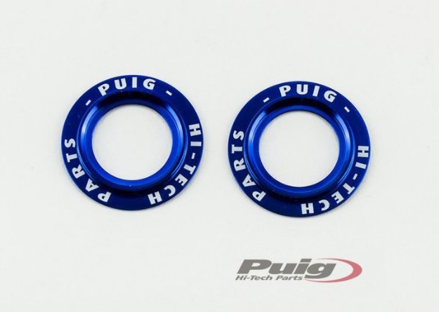 Afbeeldingen van Aluminium ring vooras- en achterasprotector-blauw (per set)