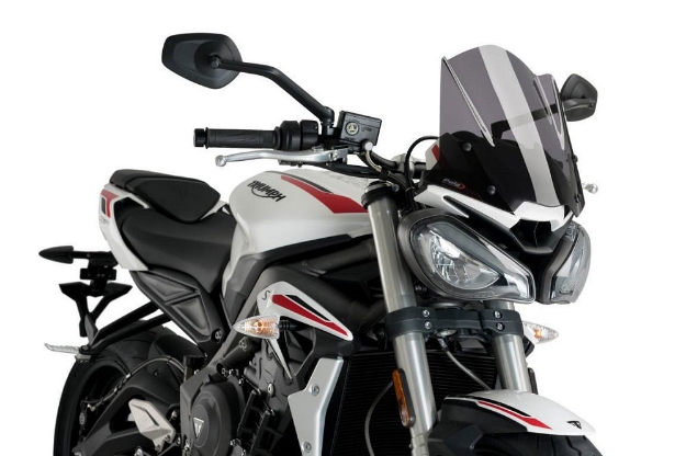 Afbeeldingen van Vervangingsruit naked bike Sport Puig Triumph Street Triple S '20- / 765RS '21- donker getint