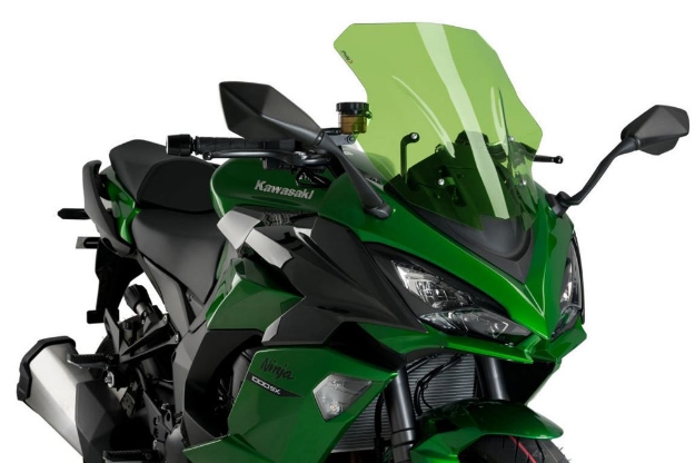 Afbeeldingen van Vervangingsruit jetstream groen Puig Kawasaki Z1000SX '11-