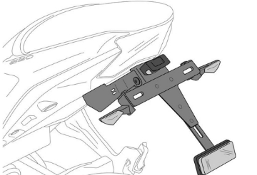 Toon details van Kentekenplaathouder Puig Kawasaki Z H2 / SE '20- Afbeeldingen van Kentekenplaathouder Puig Kawasaki Z H2 / SE '20-