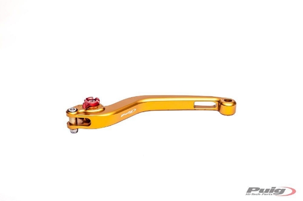 Afbeeldingen van Koppelingshendel Puig lang goud/rood