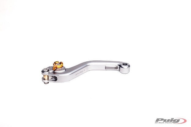 Afbeeldingen van Koppelingshendel Puig kort zilver/goud