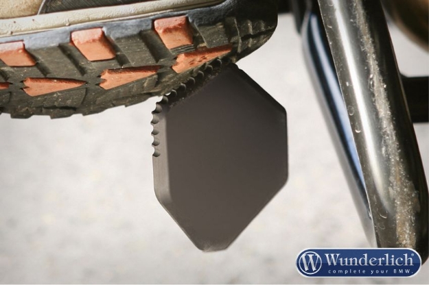Afbeeldingen van Side stand enlarger for low suspension BMW R1200GS LC/Adventure - black Wunderlich