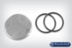 Afbeeldingen van Swingarm pivot covers left diverse BMW modellen - silver Wunderlich