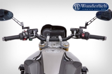 Toon details van Tube-style handlebar - pre-drilled - black BMW R1200GS LC/Adventure// R1200R LC// S1000XR Wunderlich Afbeeldingen van Tube-style handlebar - pre-drilled - black BMW R1200GS LC/Adventure// R1200R LC// S1000XR Wunderlich