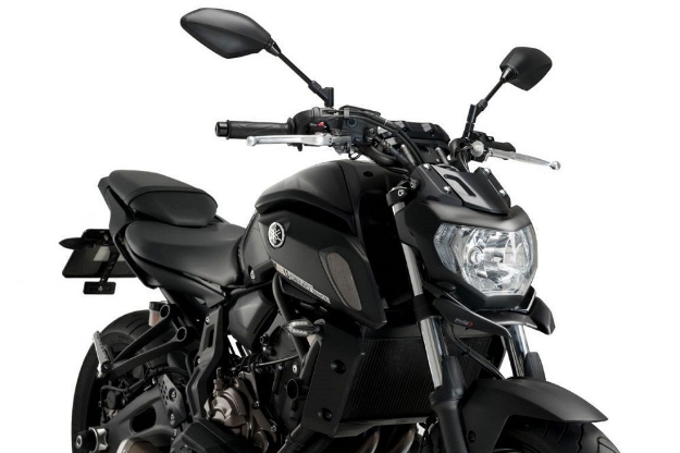 Afbeeldingen van Voorspatbord/snavel verlenger mat zwart Puig Yamaha MT-07 '18-20