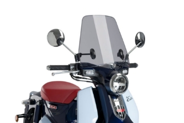 Toon details van Windscherm scooter model Urban Puig voor Honda Super Cub C125 '18- licht getint Afbeeldingen van Windscherm scooter model Urban Puig voor Honda Super Cub C125 '18- licht getint