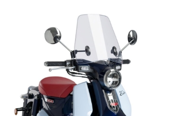 Toon details van Windscherm scooter model Urban Puig voor Honda Super Cub C125 '18- transparant Afbeeldingen van Windscherm scooter model Urban Puig voor Honda Super Cub C125 '18- transparant
