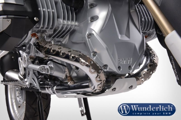 Afbeeldingen van Header pipe protector Dakar diverse BMW modellen - silver Wunderlich
