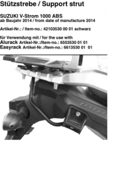 Toon details van Verstevigingsbeugelset voor topdrager Hepco&Becker Suzuki DL1000 '14-'19 Afbeeldingen van Verstevigingsbeugelset voor topdrager Hepco&Becker Suzuki DL1000 '14-'19