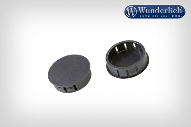 Afbeeldingen van Tail fairing cover plugs BMW R1200R(S) LC - black Wunderlich