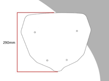 Toon details van Adventure sports screen Triumph diverse Tiger modellen (290mm) -transparant Afbeeldingen van Adventure sports screen Triumph diverse Tiger modellen (290mm) -transparant