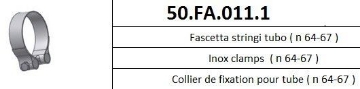 Toon details van MIVV klem RVS (64-67mm) Afbeeldingen van MIVV klem RVS (64-67mm)