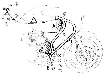 Toon details van Valbeugel zwart Hepco&Becker voor Honda XL125 '01-06 Afbeeldingen van Valbeugel zwart Hepco&Becker voor Honda XL125 '01-06