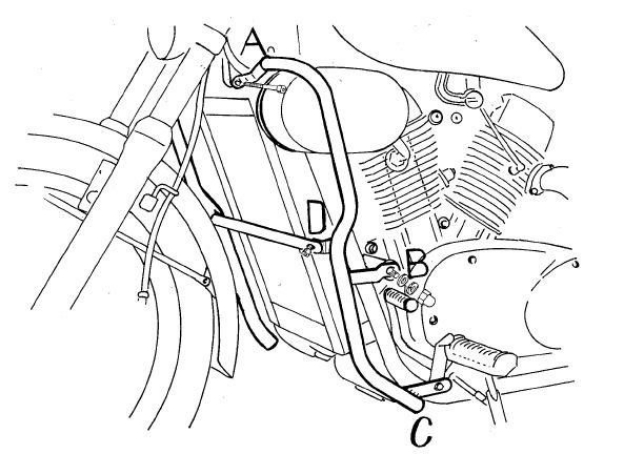 Afbeeldingen van Valbeugel chroom Hepco&Becker Kawasaki VN1500/SE '88-92