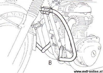 Toon details van Valbeugel chroom Hepco&Becker Kawasaki W650 '99-06 / W800 '11-16 Afbeeldingen van Valbeugel chroom Hepco&Becker Kawasaki W650 '99-06 / W800 '11-16