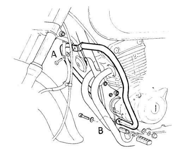Afbeeldingen van Valbeugel chroom Hepco&Becker Suzuki GZ250 '99-01