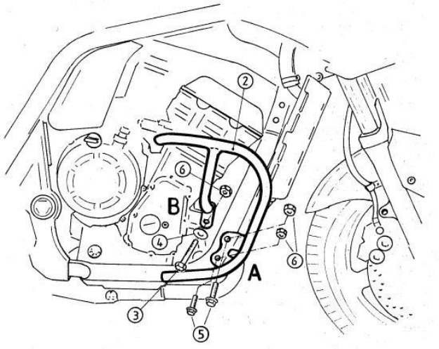 Afbeeldingen van Valbeugel zwart Hepco&Becker Yamaha FZS1000 '01-05