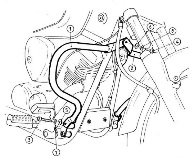 Afbeeldingen van Valbeugel chroom Hepco&Becker Yamaha XVS125/250 '00-04