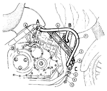 Toon details van Valbeugel zwart Hepco&Becker voor Triumph TIGER 955I '01-06 Afbeeldingen van Valbeugel zwart Hepco&Becker voor Triumph TIGER 955I '01-06