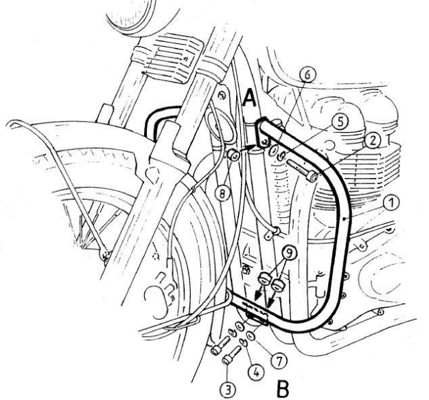 Afbeeldingen van Valbeugel Hepco&Becker chroom Triumph Thruxton '04-15