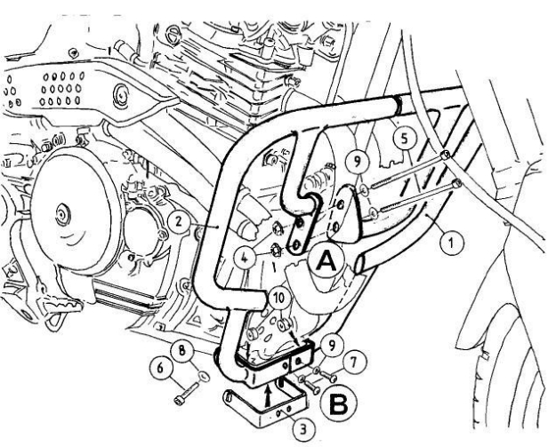 Afbeeldingen van Valbeugel zwart Hepco&Becker Honda FMX650 '05-07