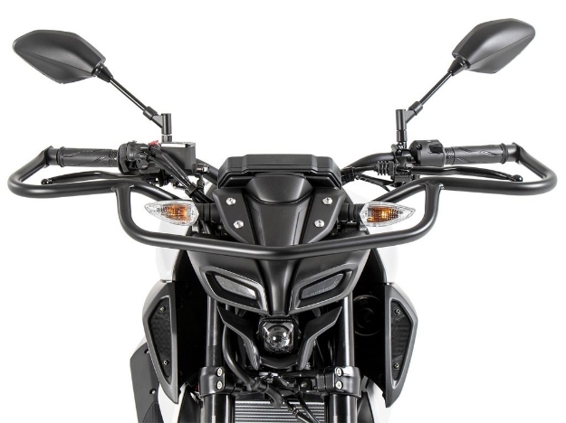 Afbeeldingen van Valbeugel zwart voorzijde Hepco&Becker Yamaha MT-125 '20-