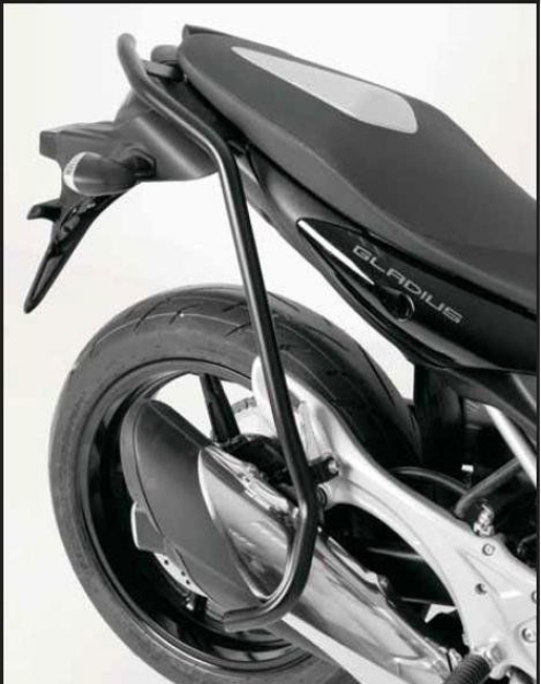 Afbeeldingen van Valbeugel achterzijde zwart Hepco&Becker Suzuki Gladius SFV650 '09-16