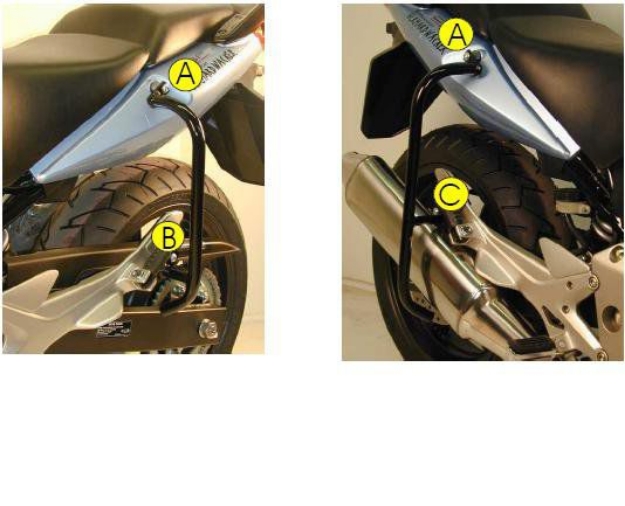 Afbeeldingen van Valbeugel achterzijde zwart Hepco&Becker Honda CBF500 '04-07