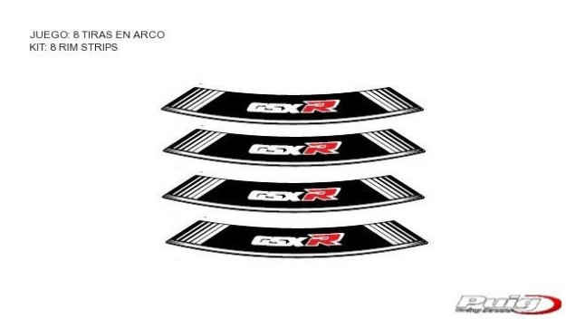 Afbeeldingen van Velglint Puig met logo Suzuki GSX-R-Wit