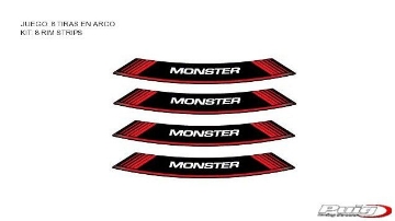 Toon details van Velglint Puig met logo Ducati Monster Afbeeldingen van Velglint Puig met logo Ducati Monster