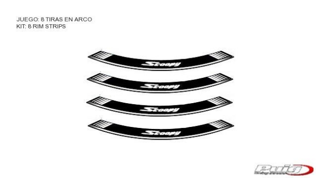 Afbeeldingen van Velglint Puig met logo Honda Scoopy -Wit