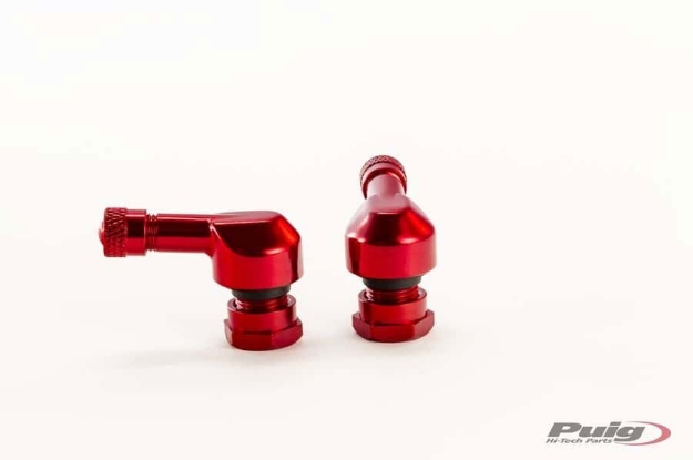 Afbeeldingen van Haakse ventielen 11mm Puig aluminium per set