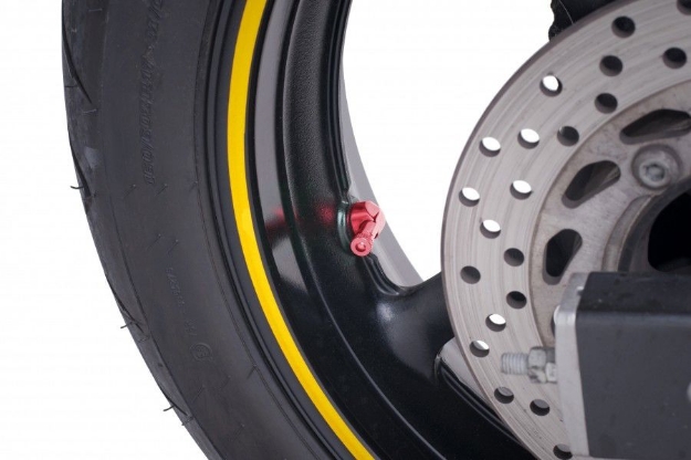 Afbeeldingen van Haakse ventielen Puig aluminium per set-Rood