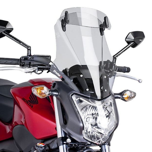 Afbeeldingen van Vervangingsruit touring met opzetruitje licht getint Puig Honda NC700S '12-'13 / 750S '14-