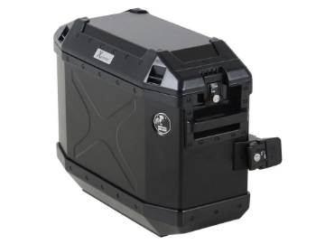 Toon details van Hepco&Becker Xplorer zijkoffer black 33 liter links Afbeeldingen van Hepco&Becker Xplorer zijkoffer black 33 liter links