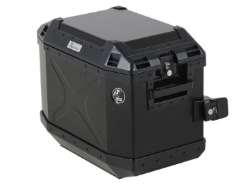 Toon details van Hepco&Becker Xplorer zijkoffer black 42 liter links Afbeeldingen van Hepco&Becker Xplorer zijkoffer black 42 liter links