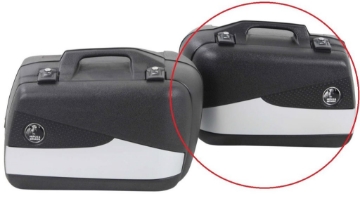 Toon details van Hepco&Becker Junior Flash 40L zilver losse linker koffer Afbeeldingen van Hepco&Becker Junior Flash 40L zilver losse linker koffer