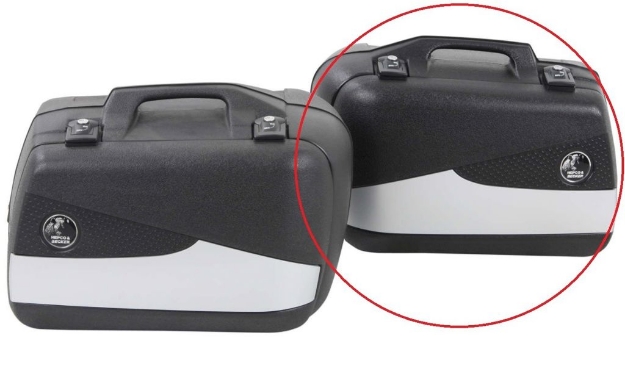 Afbeeldingen van Hepco&Becker Junior Flash 40L zilver losse linker koffer